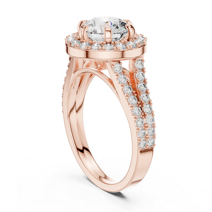 Round Lab-Grown Diamond Drop Ring in 18K Yellow Gold for Women - Pure Carat