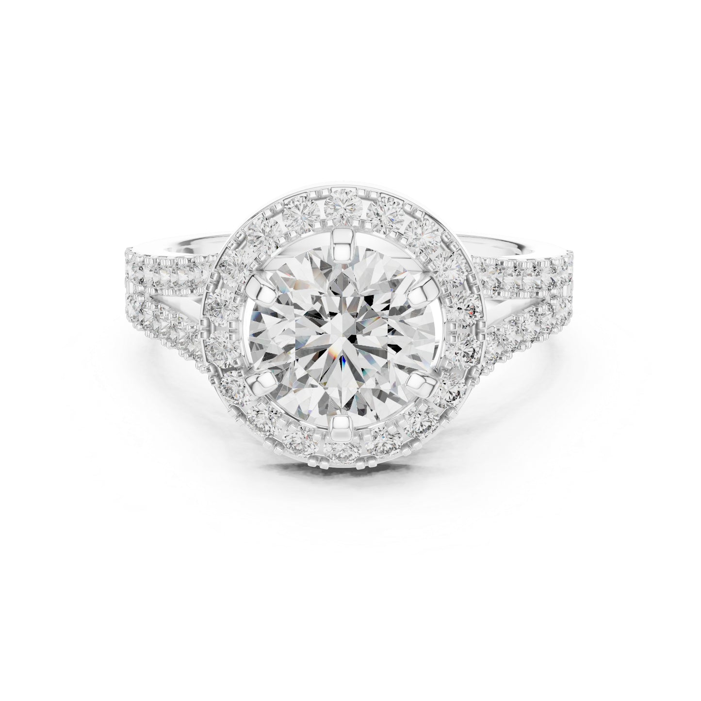 Round Lab-Grown Diamond Drop Ring in 18K Yellow Gold for Women - Pure Carat