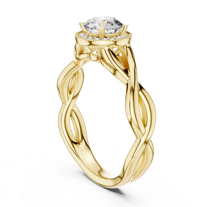 Round Lab-Grown Diamond Ring in 14K White Gold for Women - Pure Carat