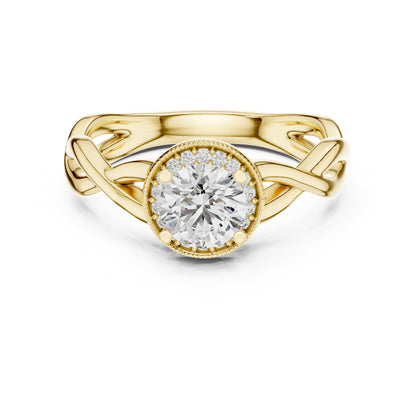 Round Lab-Grown Diamond Ring in 14K White Gold for Women - Pure Carat