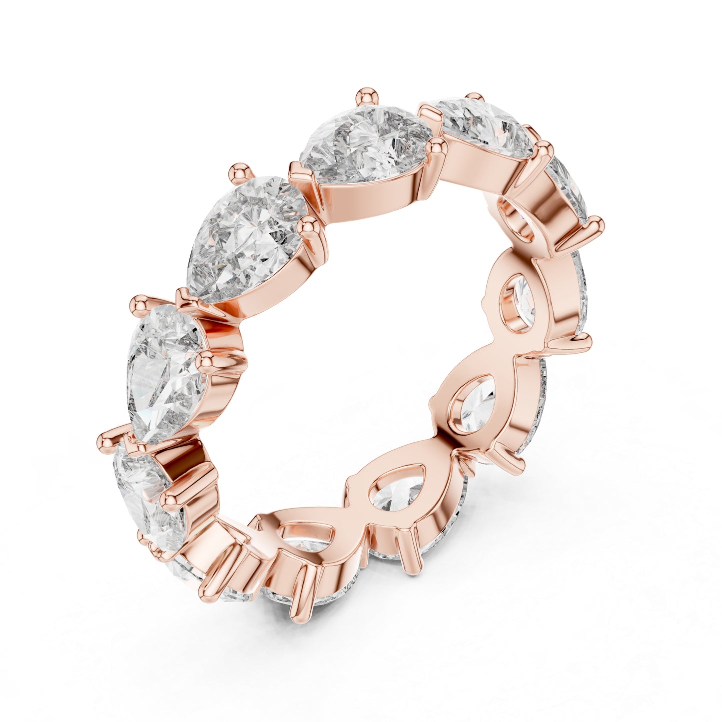 Pear Cut Lab-Grown Diamond Ring in 18K White Gold – Pure Carat