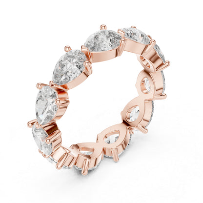 Pear Cut Lab-Grown Diamond Ring in 18K White Gold – Pure Carat