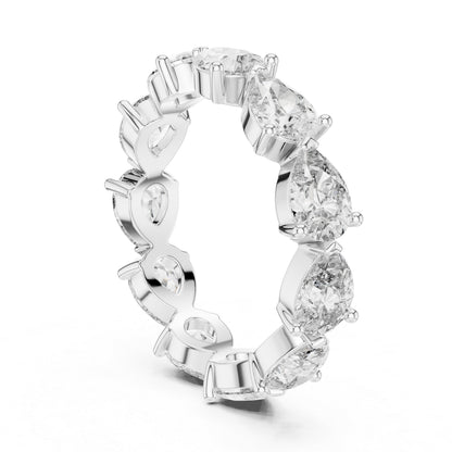 Pear Cut Lab-Grown Diamond Ring in 18K White Gold – Pure Carat