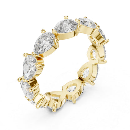 Pear Cut Lab-Grown Diamond Ring in 18K White Gold – Pure Carat