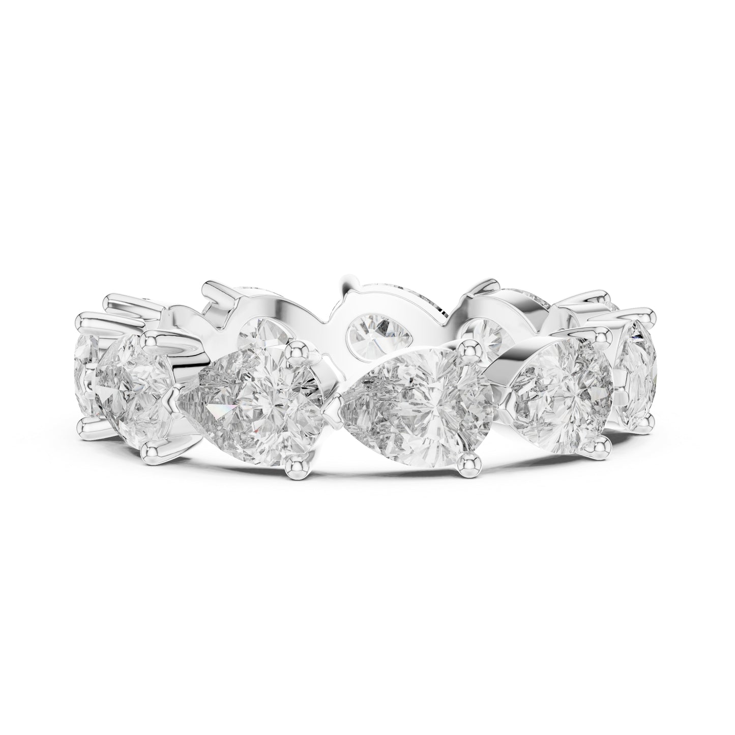 Pear Cut Lab-Grown Diamond Ring in 18K White Gold – Pure Carat