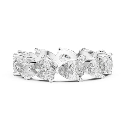 Pear Cut Lab-Grown Diamond Ring in 18K White Gold – Pure Carat