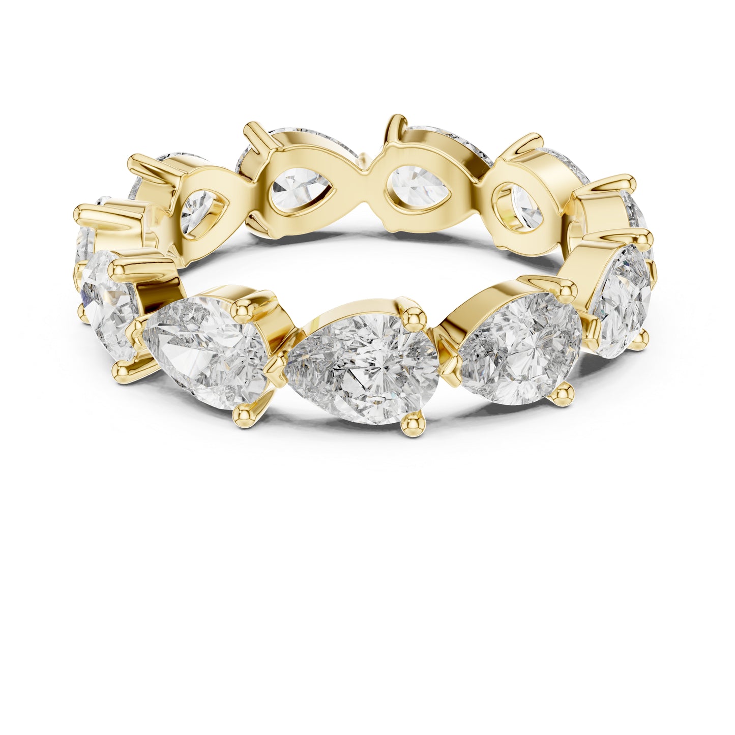 Pear Cut Lab-Grown Diamond Ring in 18K White Gold – Pure Carat