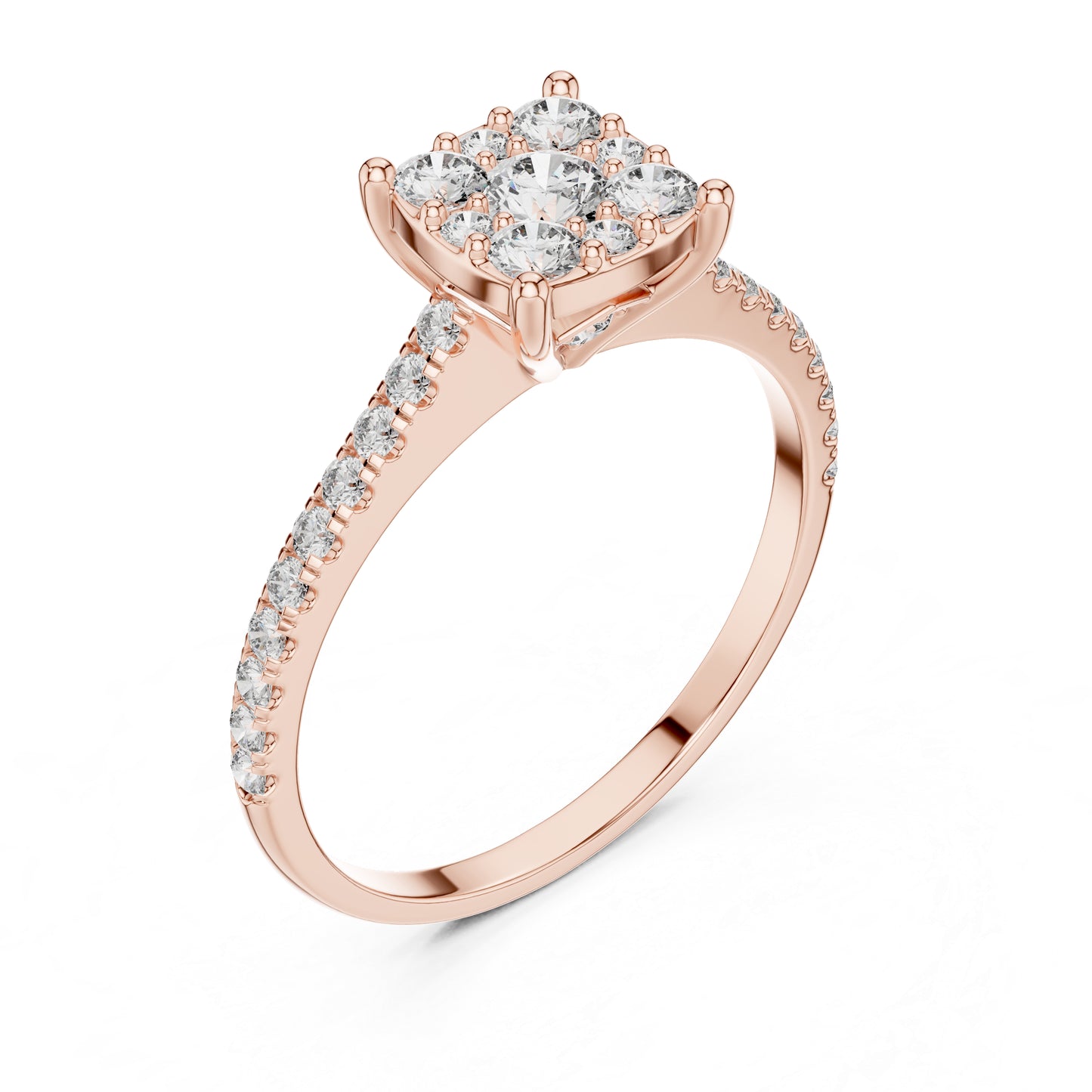 Pure Carat 14K Yellow Gold Ring with Round Lab-Grown Diamond – Women’s Office Jewellery