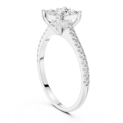 Pure Carat 14K Yellow Gold Ring with Round Lab-Grown Diamond – Women’s Office Jewellery