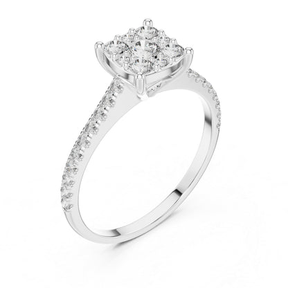 Pure Carat 14K Yellow Gold Ring with Round Lab-Grown Diamond – Women’s Office Jewellery