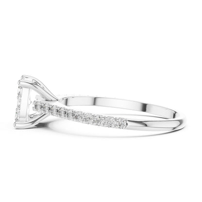 Pure Carat 14K Yellow Gold Ring with Round Lab-Grown Diamond – Women’s Office Jewellery