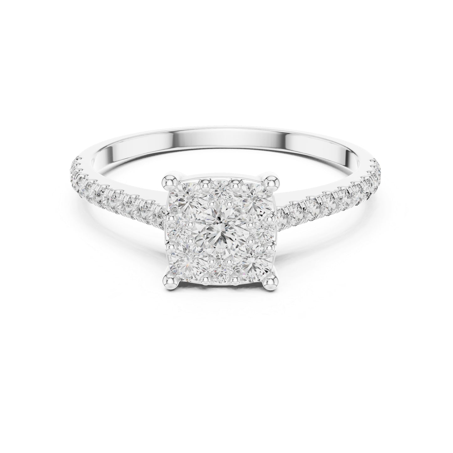 Pure Carat 14K Yellow Gold Ring with Round Lab-Grown Diamond – Women’s Office Jewellery