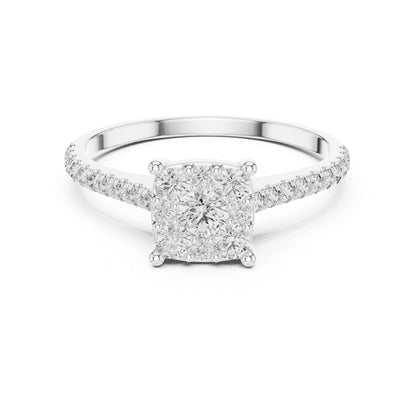 Pure Carat 14K Yellow Gold Ring with Round Lab-Grown Diamond – Women’s Office Jewellery