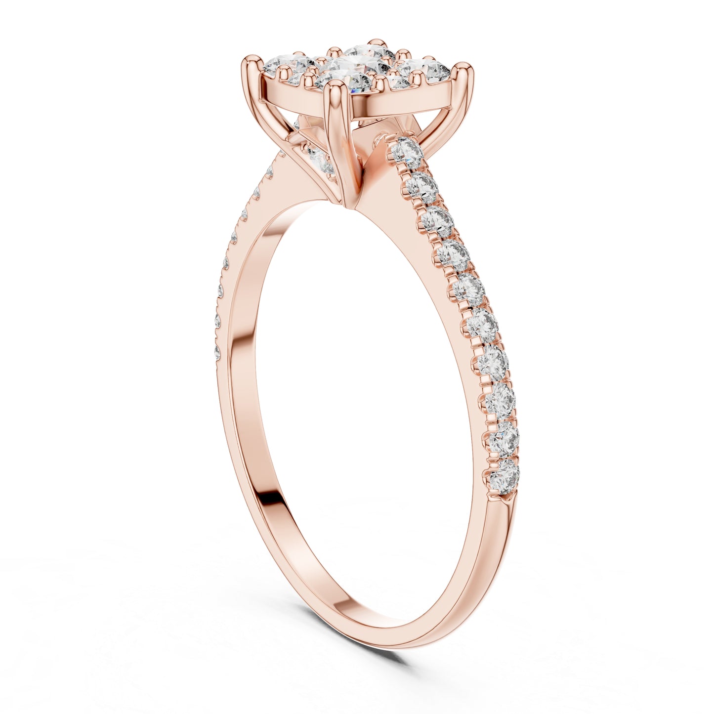 Pure Carat 14K Yellow Gold Ring with Round Lab-Grown Diamond – Women’s Office Jewellery