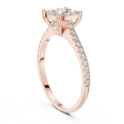 Pure Carat 14K Yellow Gold Ring with Round Lab-Grown Diamond – Women’s Office Jewellery