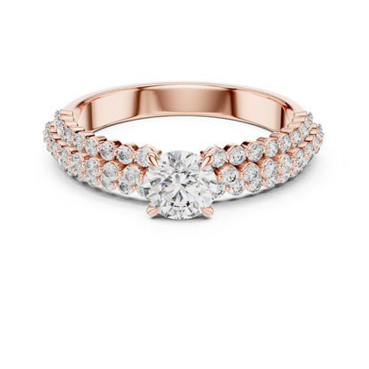 18K White Gold Round Lab-Grown Diamond Ring for Women – Wedding Collection - Pure Carat