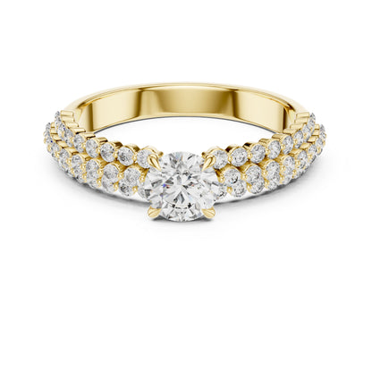 18K White Gold Round Lab-Grown Diamond Ring for Women – Wedding Collection - Pure Carat