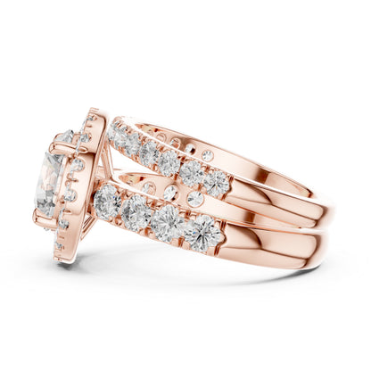 Round Lab-Grown Diamond Engagement Ring in 18K Rose Gold for Women – Pure Carat