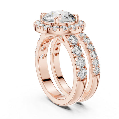 Round Lab-Grown Diamond Engagement Ring in 18K Rose Gold for Women – Pure Carat