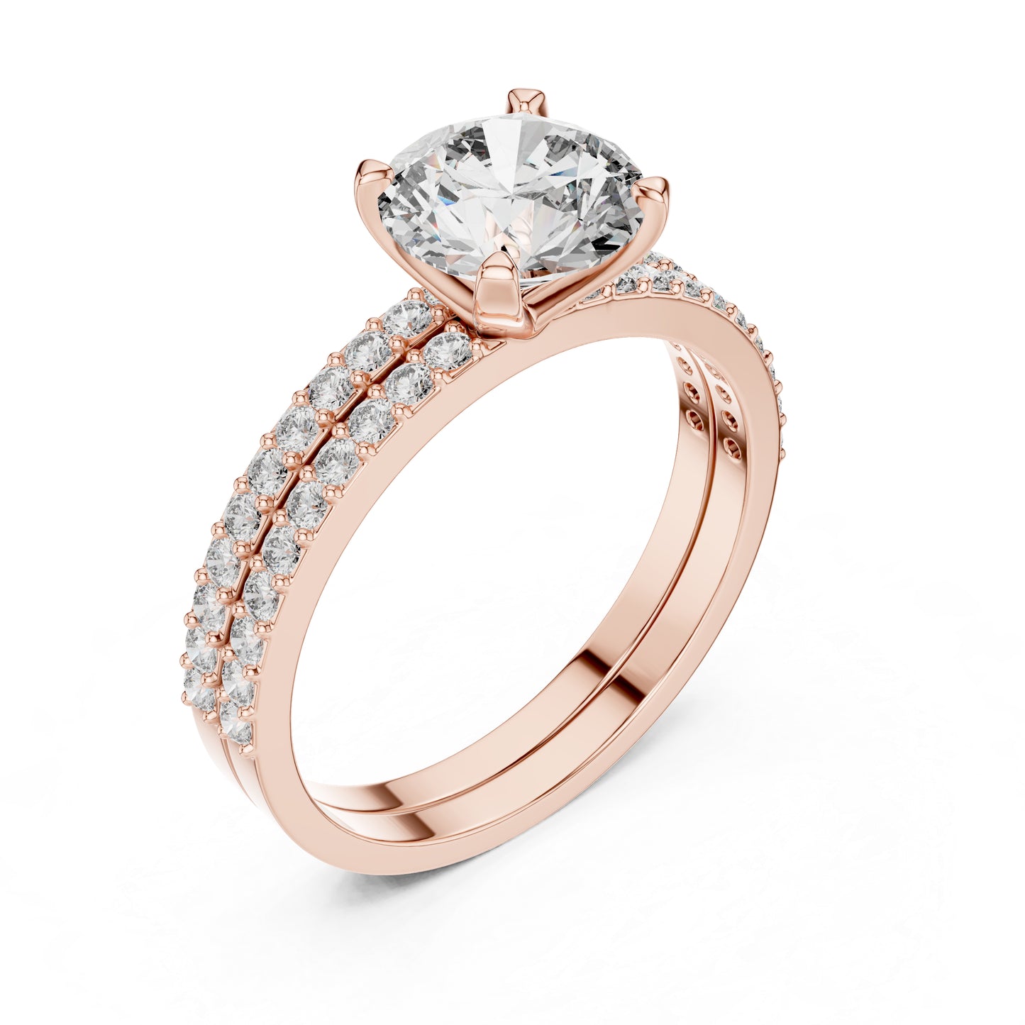 14K White Gold Round Lab-Grown Diamond Drop Ring for Women – Anniversary Gift - Pure Carat