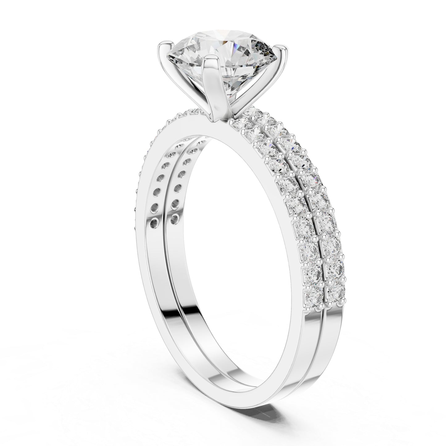 14K White Gold Round Lab-Grown Diamond Drop Ring for Women – Anniversary Gift - Pure Carat
