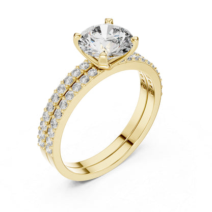 14K White Gold Round Lab-Grown Diamond Drop Ring for Women – Anniversary Gift - Pure Carat