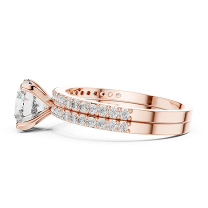 14K White Gold Round Lab-Grown Diamond Drop Ring for Women – Anniversary Gift - Pure Carat