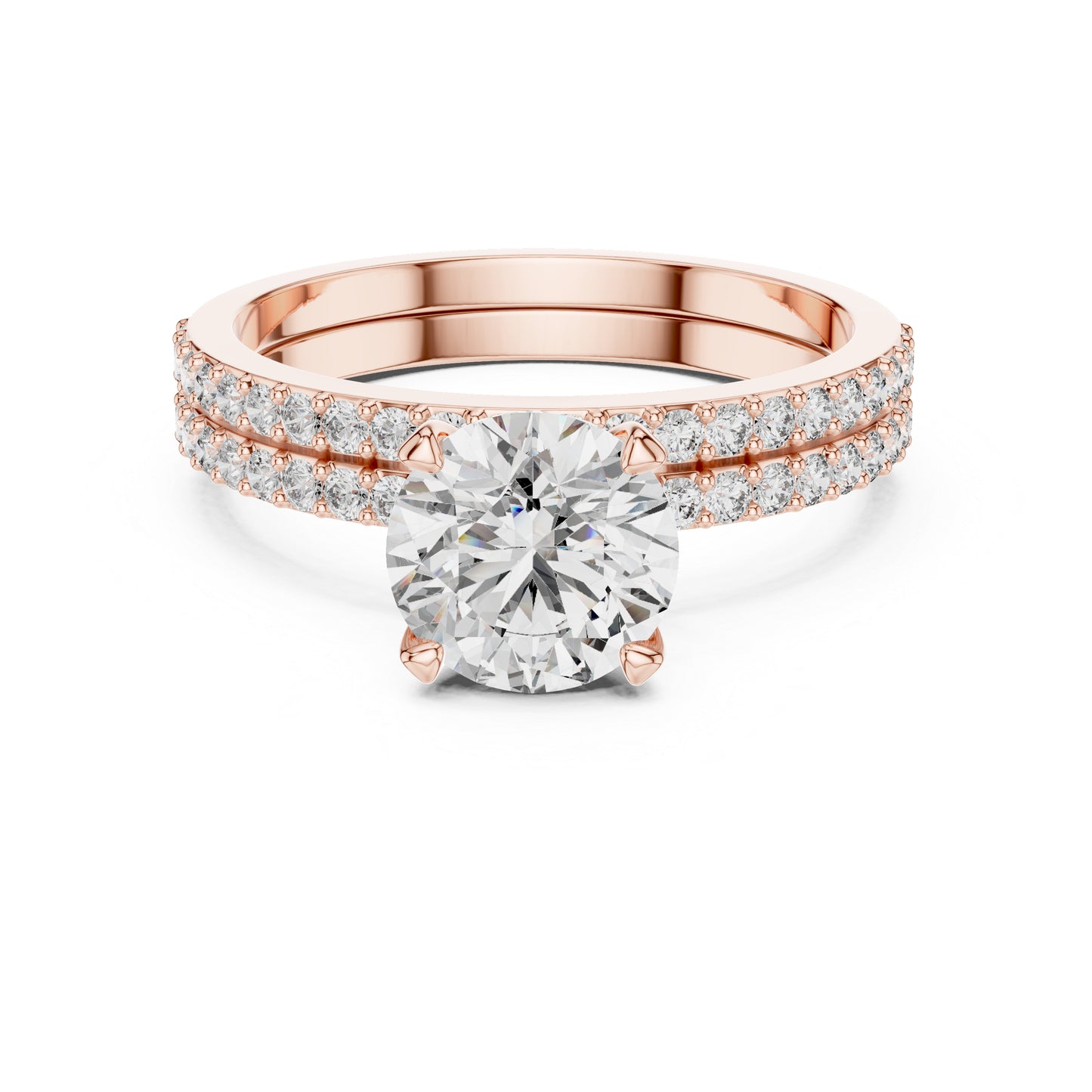 14K White Gold Round Lab-Grown Diamond Drop Ring for Women – Anniversary Gift - Pure Carat