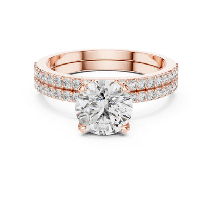 14K White Gold Round Lab-Grown Diamond Drop Ring for Women – Anniversary Gift - Pure Carat