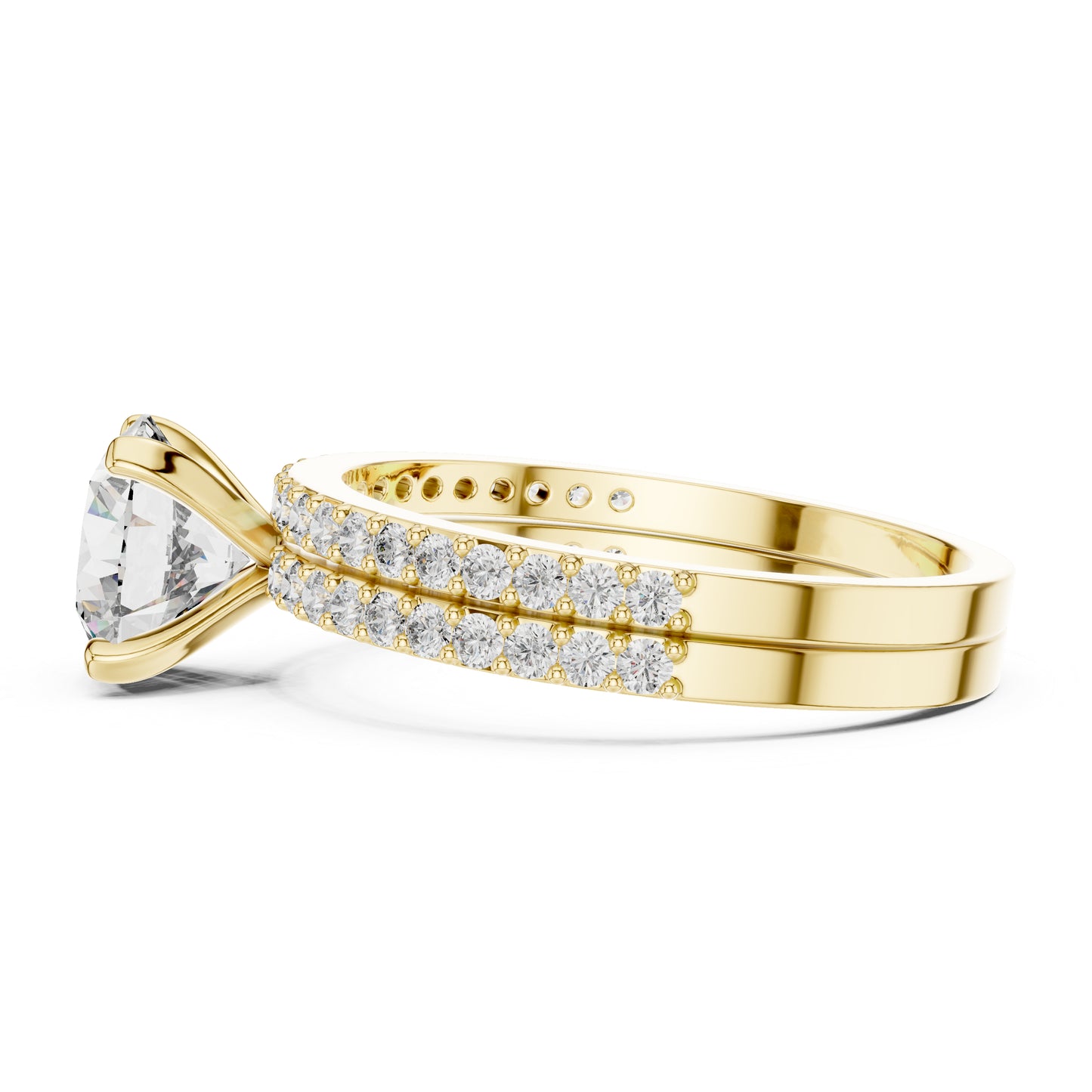14K White Gold Round Lab-Grown Diamond Drop Ring for Women – Anniversary Gift - Pure Carat