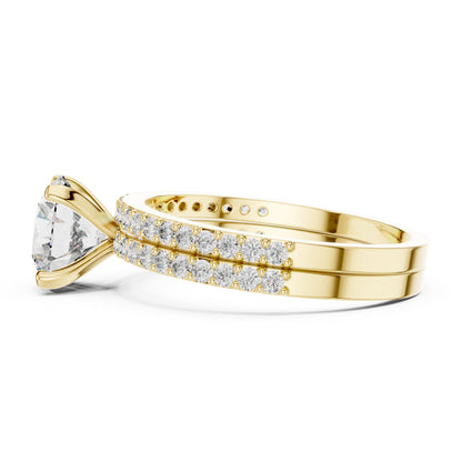14K White Gold Round Lab-Grown Diamond Drop Ring for Women – Anniversary Gift - Pure Carat