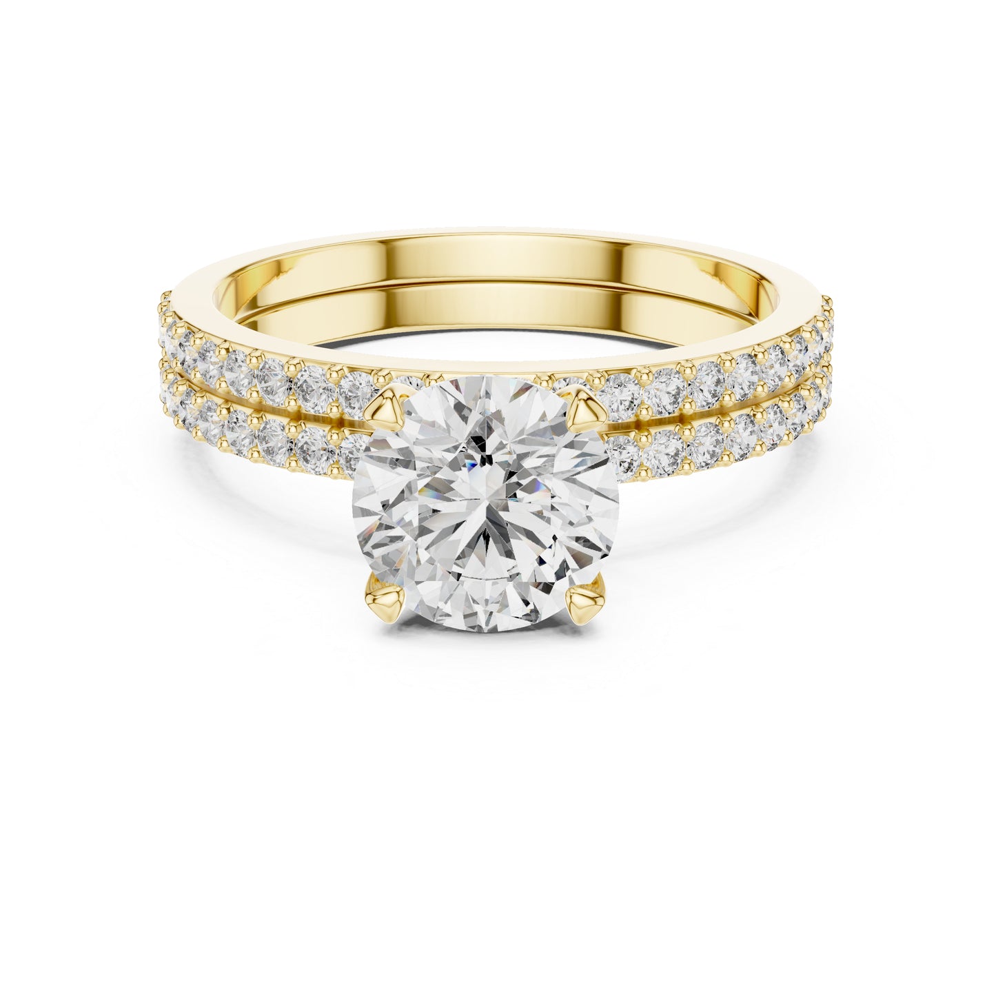 14K White Gold Round Lab-Grown Diamond Drop Ring for Women – Anniversary Gift - Pure Carat