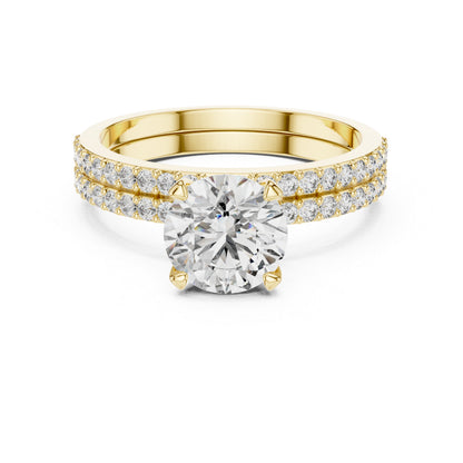 14K White Gold Round Lab-Grown Diamond Drop Ring for Women – Anniversary Gift - Pure Carat