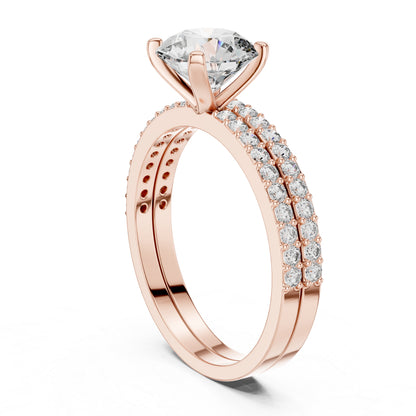 14K White Gold Round Lab-Grown Diamond Drop Ring for Women – Anniversary Gift - Pure Carat