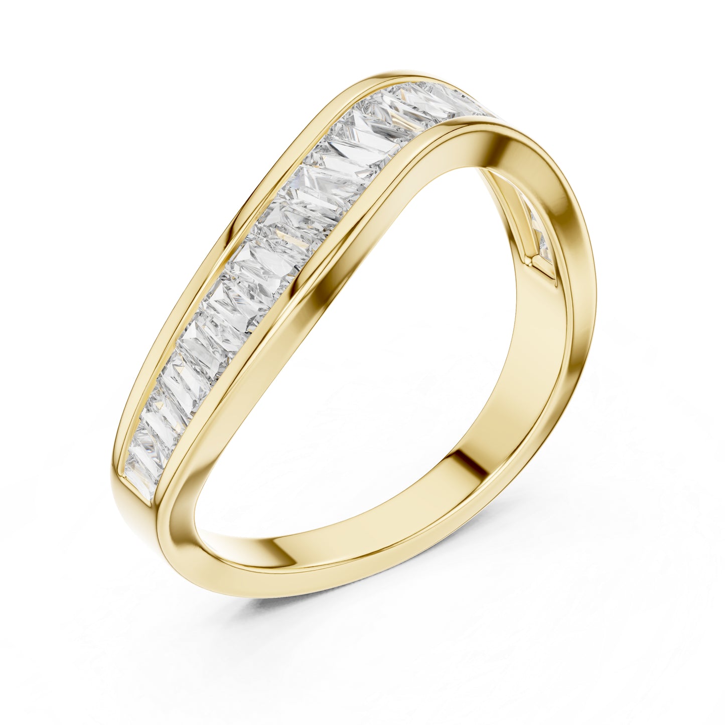 Pure Carat 18K Yellow Gold Bug Cut Lab-Grown Diamond Ring – Women’s Office Jewellery