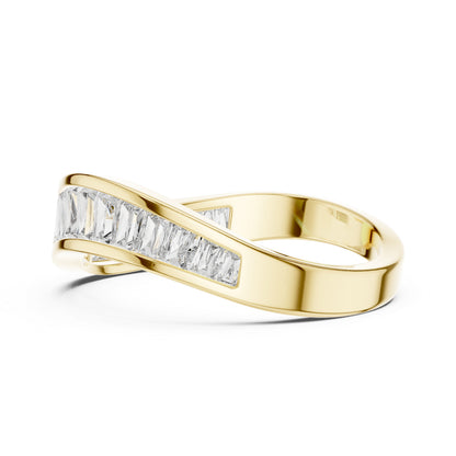 Pure Carat 18K Yellow Gold Bug Cut Lab-Grown Diamond Ring – Women’s Office Jewellery