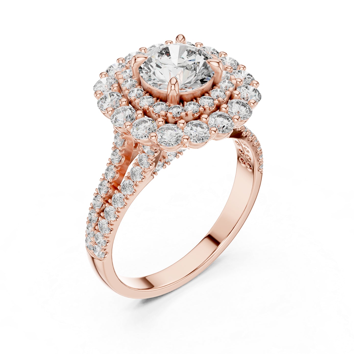 Women’s Wedding Round Lab-Grown Diamond Ring in 14K Yellow Gold - Pure Carat
