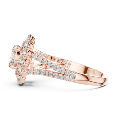 Women’s Wedding Round Lab-Grown Diamond Ring in 14K Yellow Gold - Pure Carat