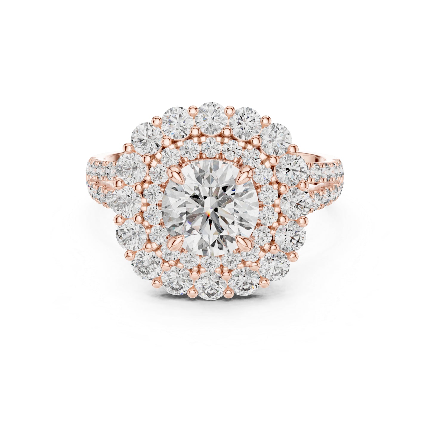Women’s Wedding Round Lab-Grown Diamond Ring in 14K Yellow Gold - Pure Carat