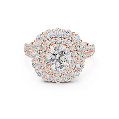 Women’s Wedding Round Lab-Grown Diamond Ring in 14K Yellow Gold - Pure Carat