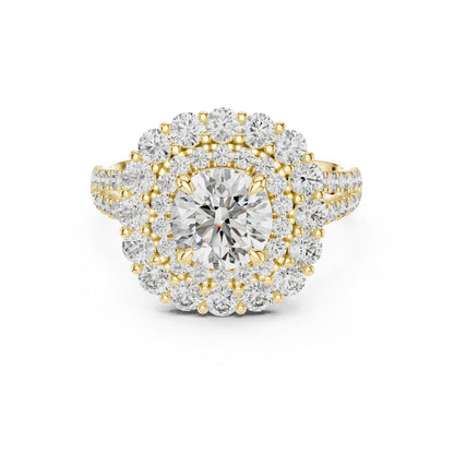 Women’s Wedding Round Lab-Grown Diamond Ring in 14K Yellow Gold - Pure Carat