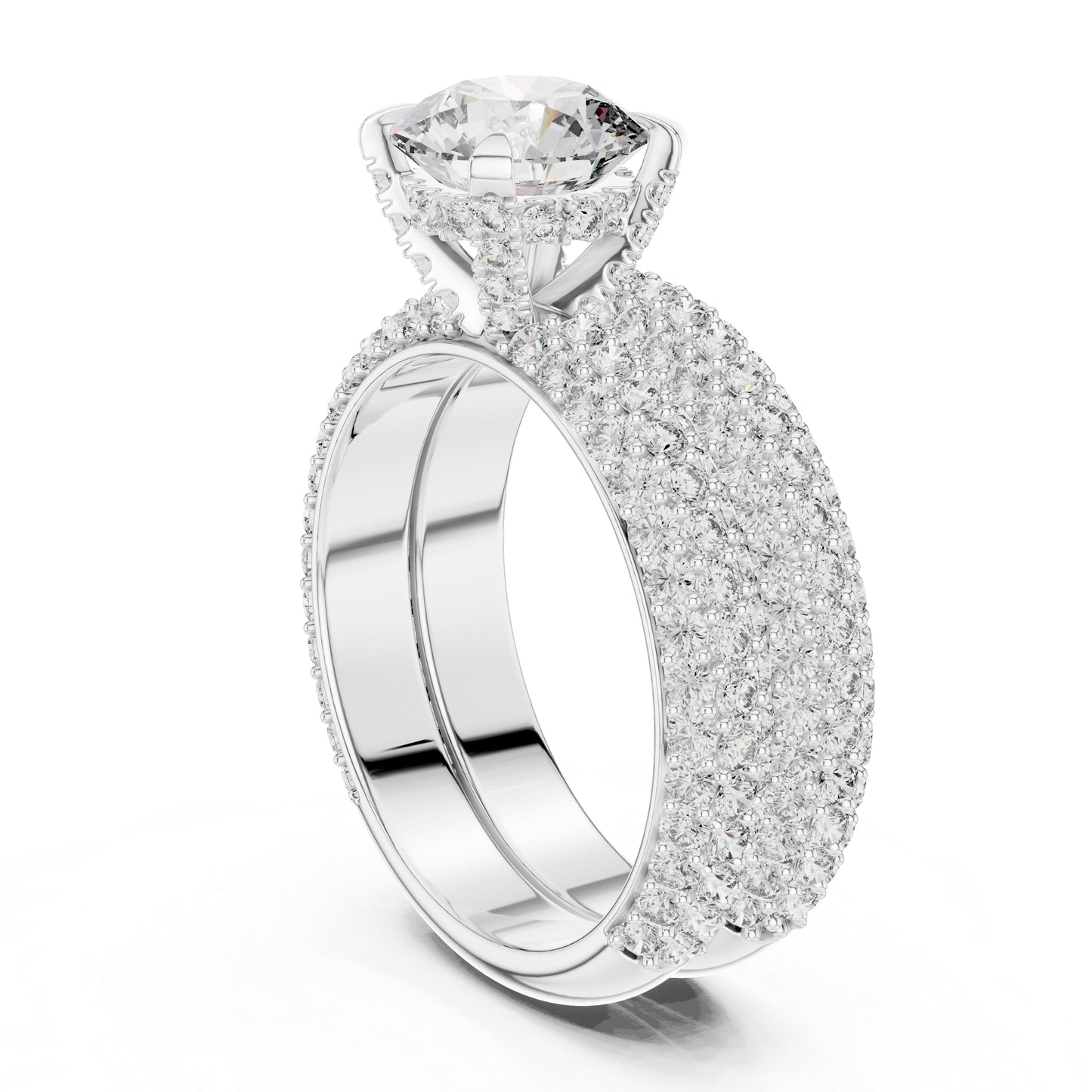 14K White Gold Round Cut Diamond Solitaire Ring for Women – Bridal Collection - Pure Carat