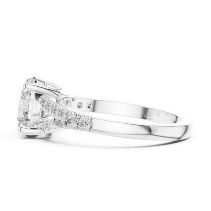 14K Yellow Gold Marquise & Round Cut Diamond Ring for Women – Office Wear - Pure Carat