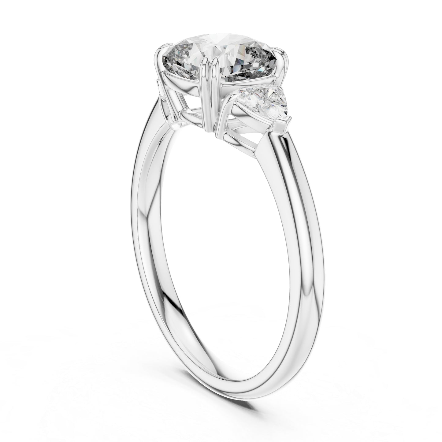 Trillion & Cushion Lab-Grown Diamond Ring in 18K Yellow Gold for Women – Pure Carat