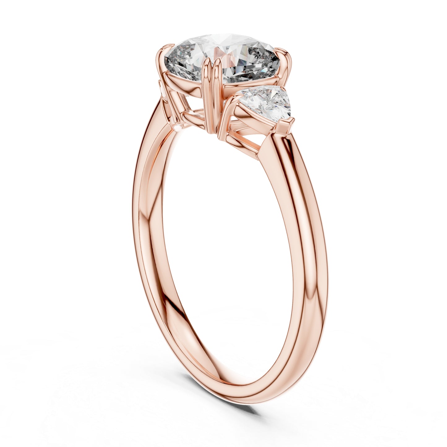 Trillion & Cushion Lab-Grown Diamond Ring in 18K Yellow Gold for Women – Pure Carat