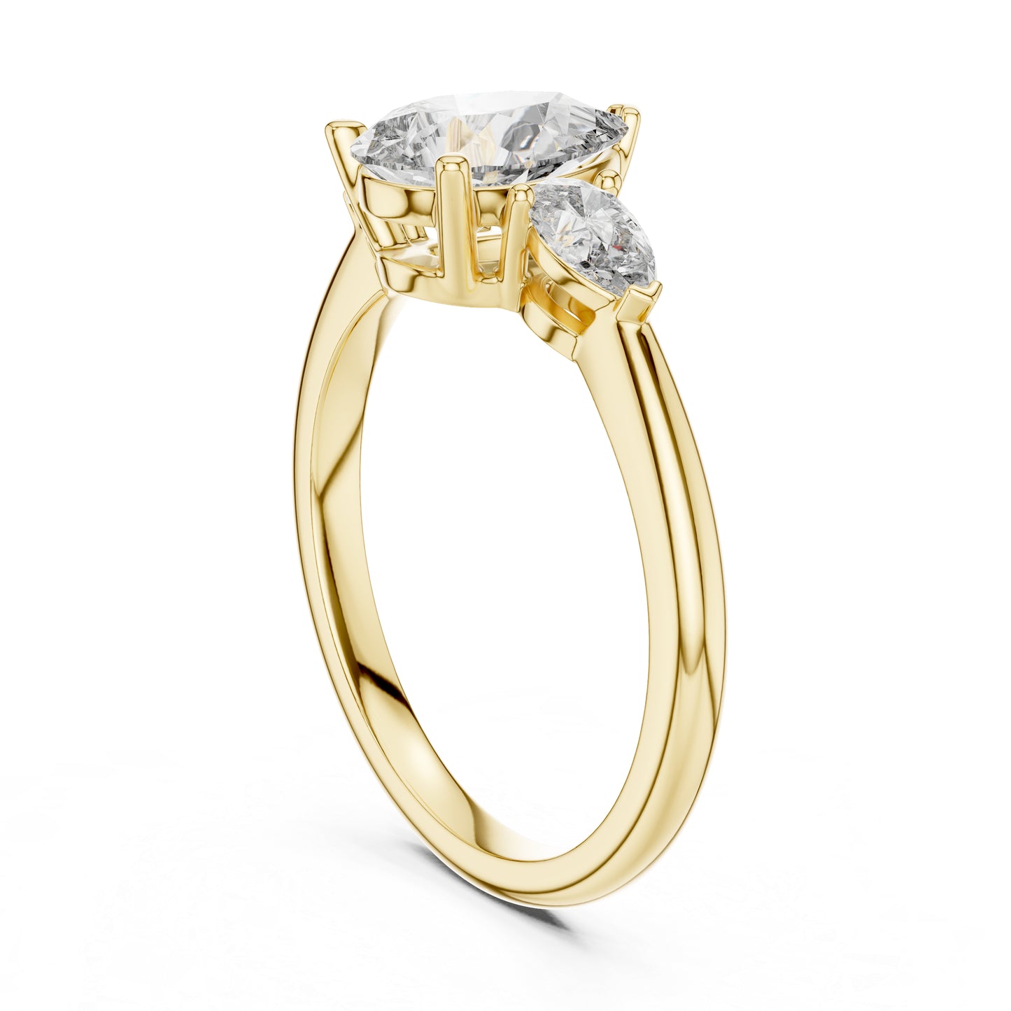 Women’s Everyday Pear Cut Lab-Grown Diamond Ring in 18K White Gold - Pure Carat
