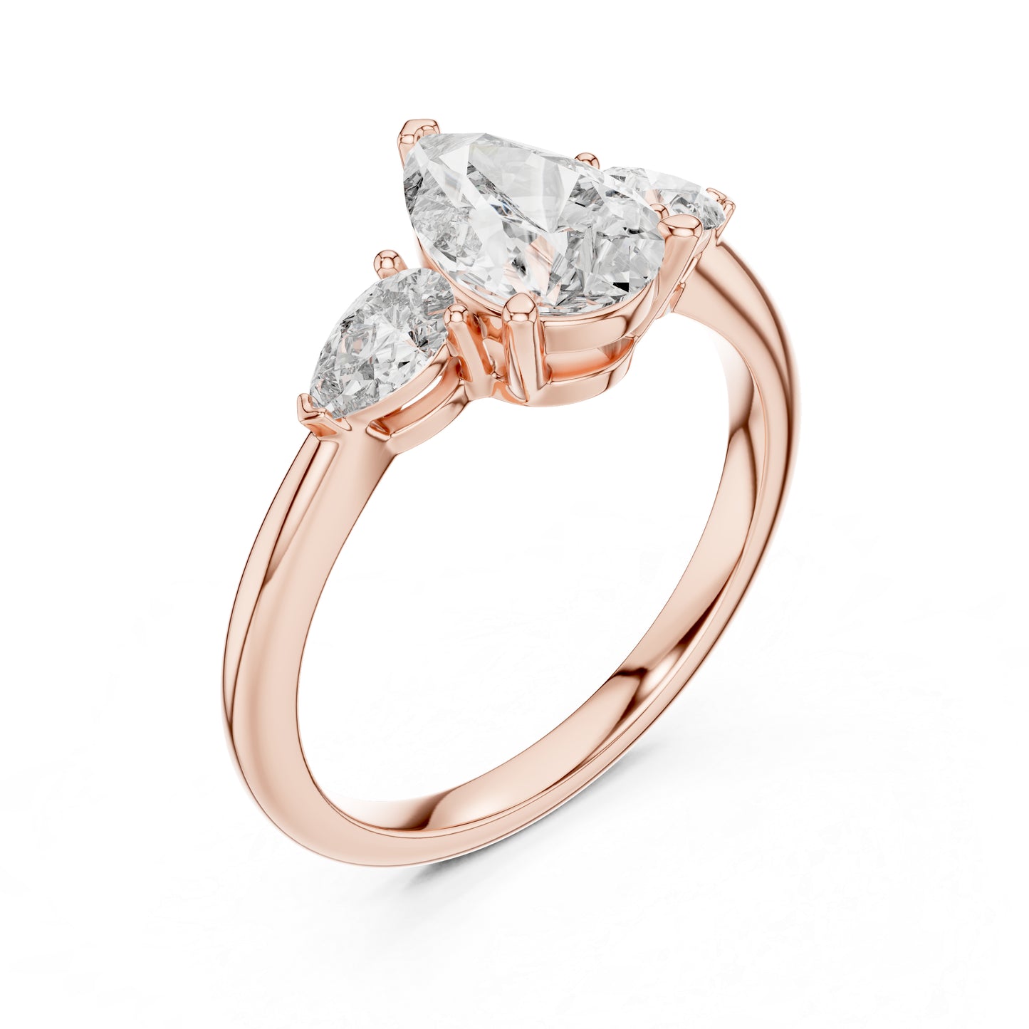 Women’s Everyday Pear Cut Lab-Grown Diamond Ring in 18K White Gold - Pure Carat