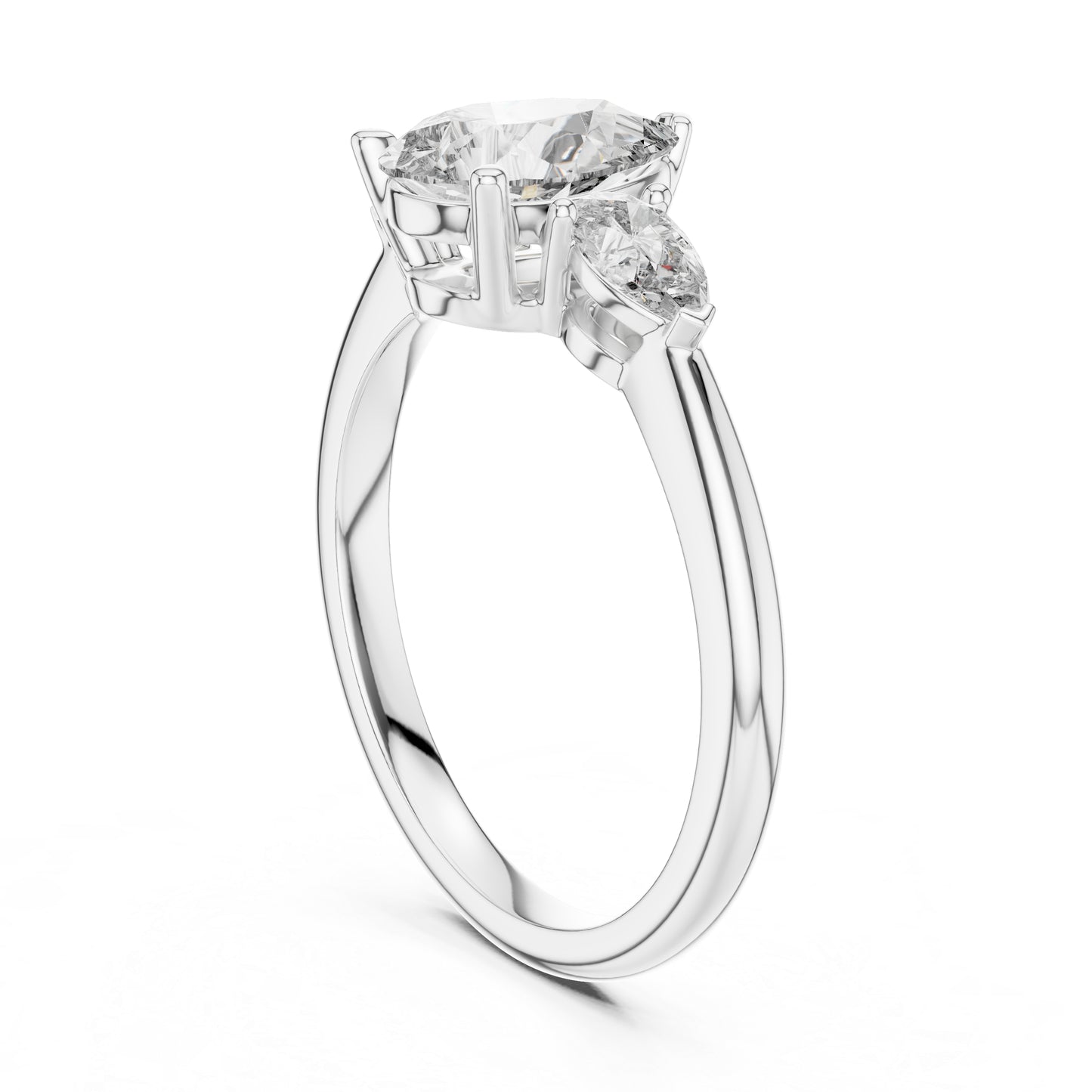 Women’s Everyday Pear Cut Lab-Grown Diamond Ring in 18K White Gold - Pure Carat