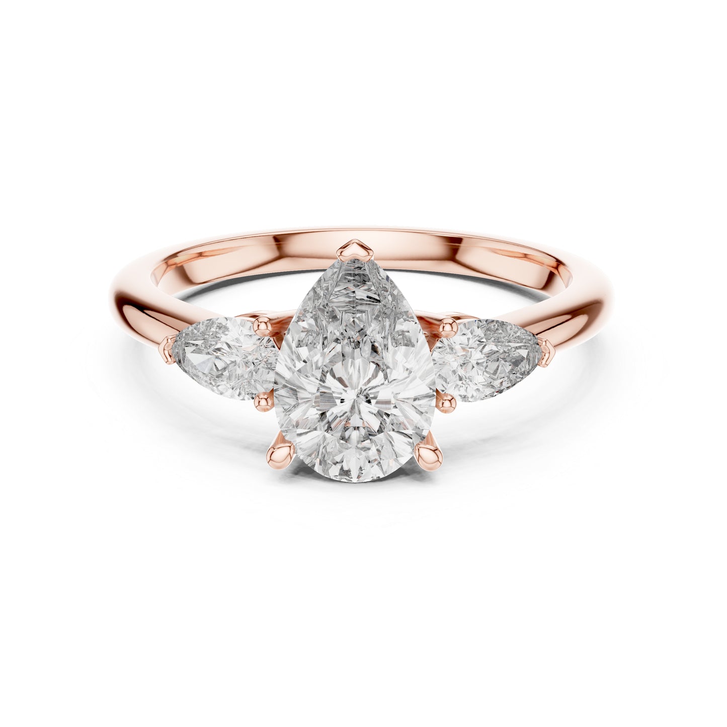 Women’s Everyday Pear Cut Lab-Grown Diamond Ring in 18K White Gold - Pure Carat