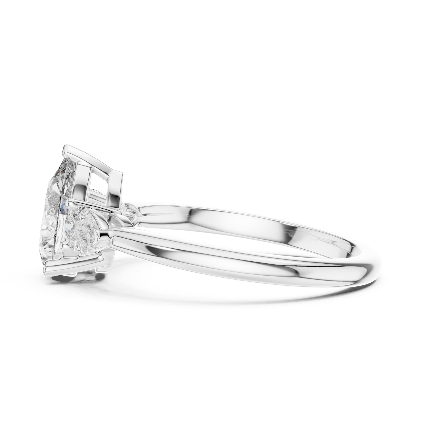 Women’s Everyday Pear Cut Lab-Grown Diamond Ring in 18K White Gold - Pure Carat